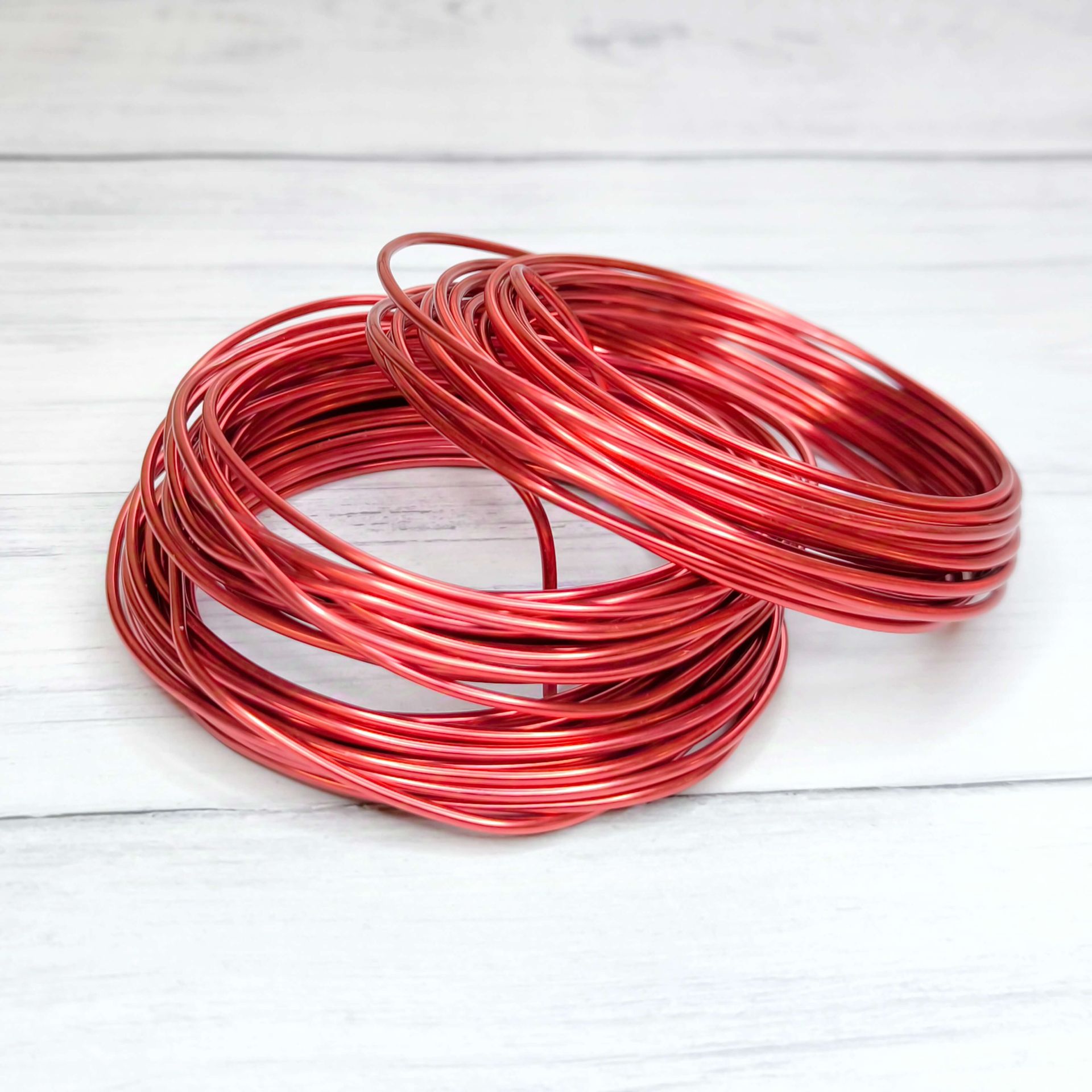 Aluminium-Basteldraht Ø 2mm • 1 Meter • rot