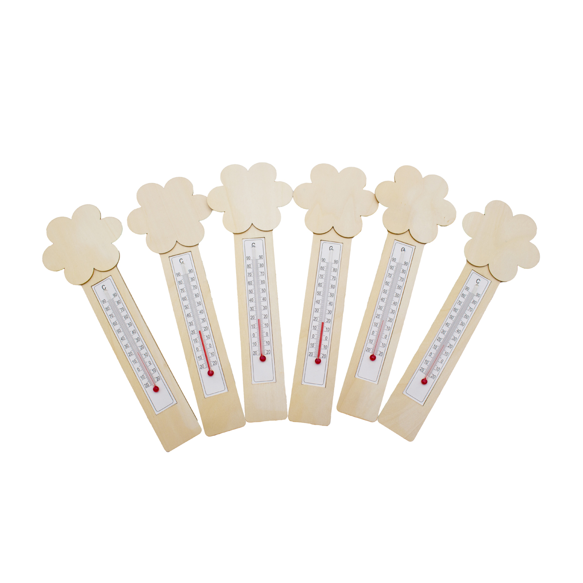 Thermometer DIY Blumen 6er Set