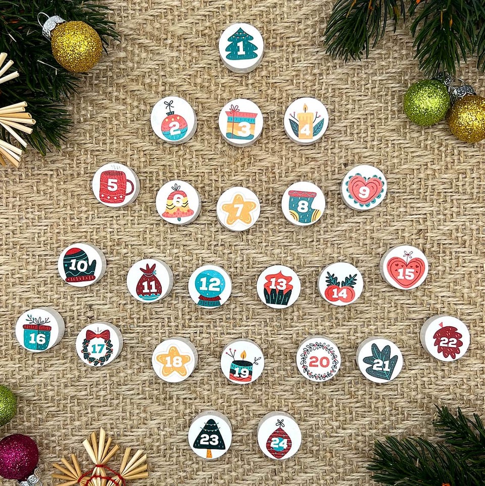 Motivperlen Set Adventskalender • weiß