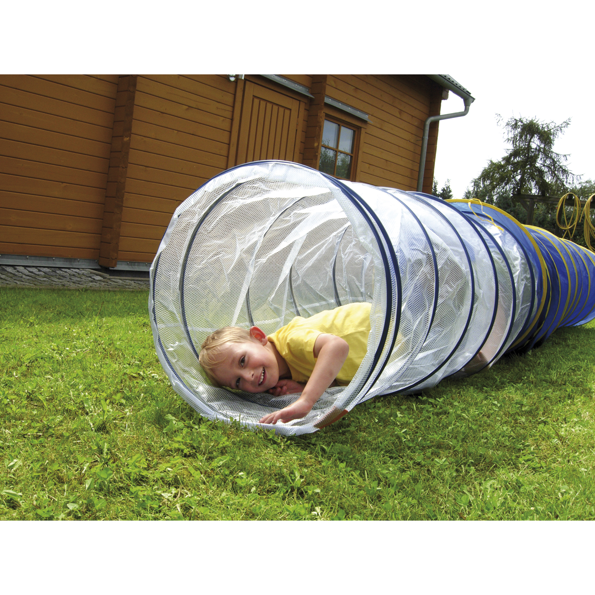 Kriechtunnel transparent 155 cm