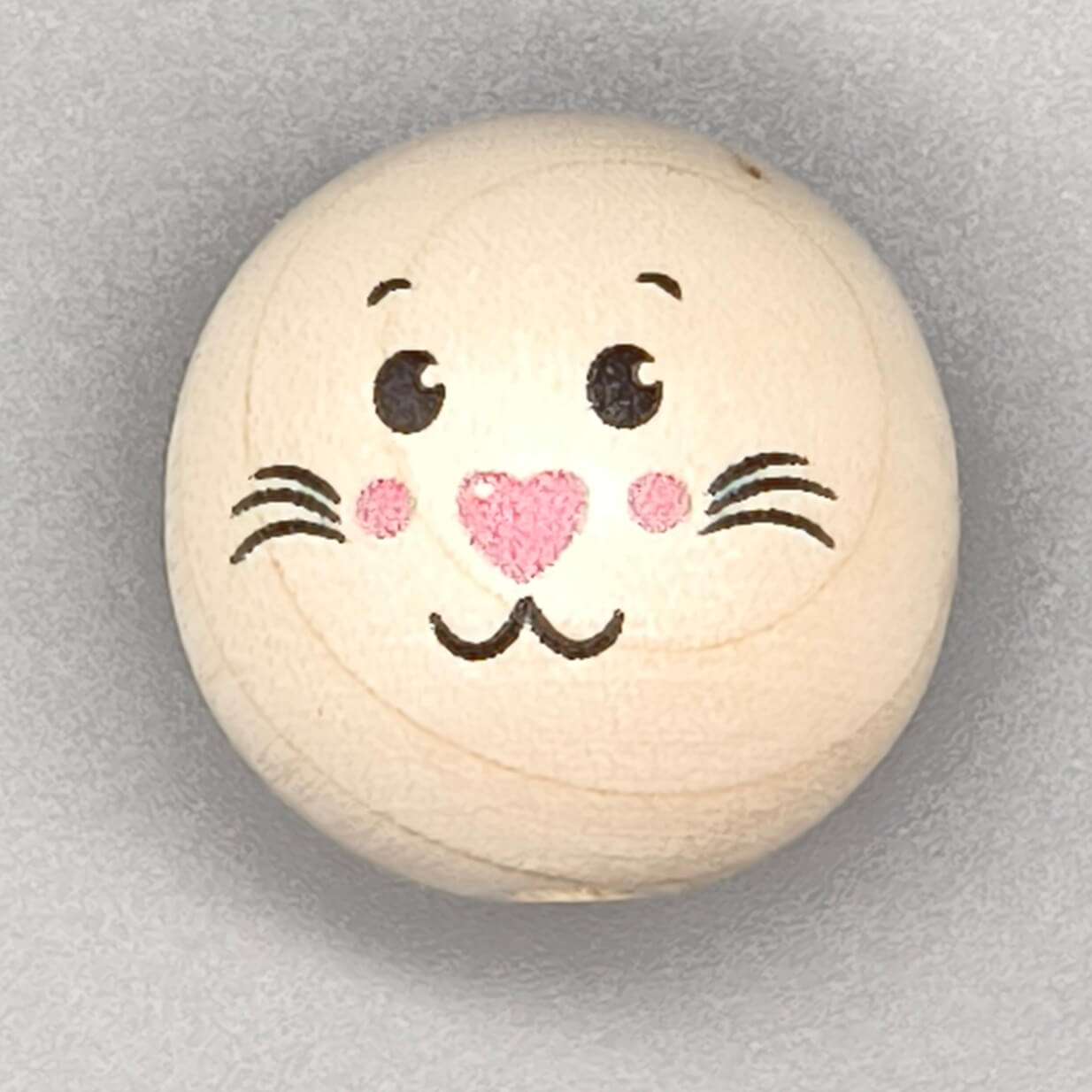 Holzperle mit Gesicht "Hase"