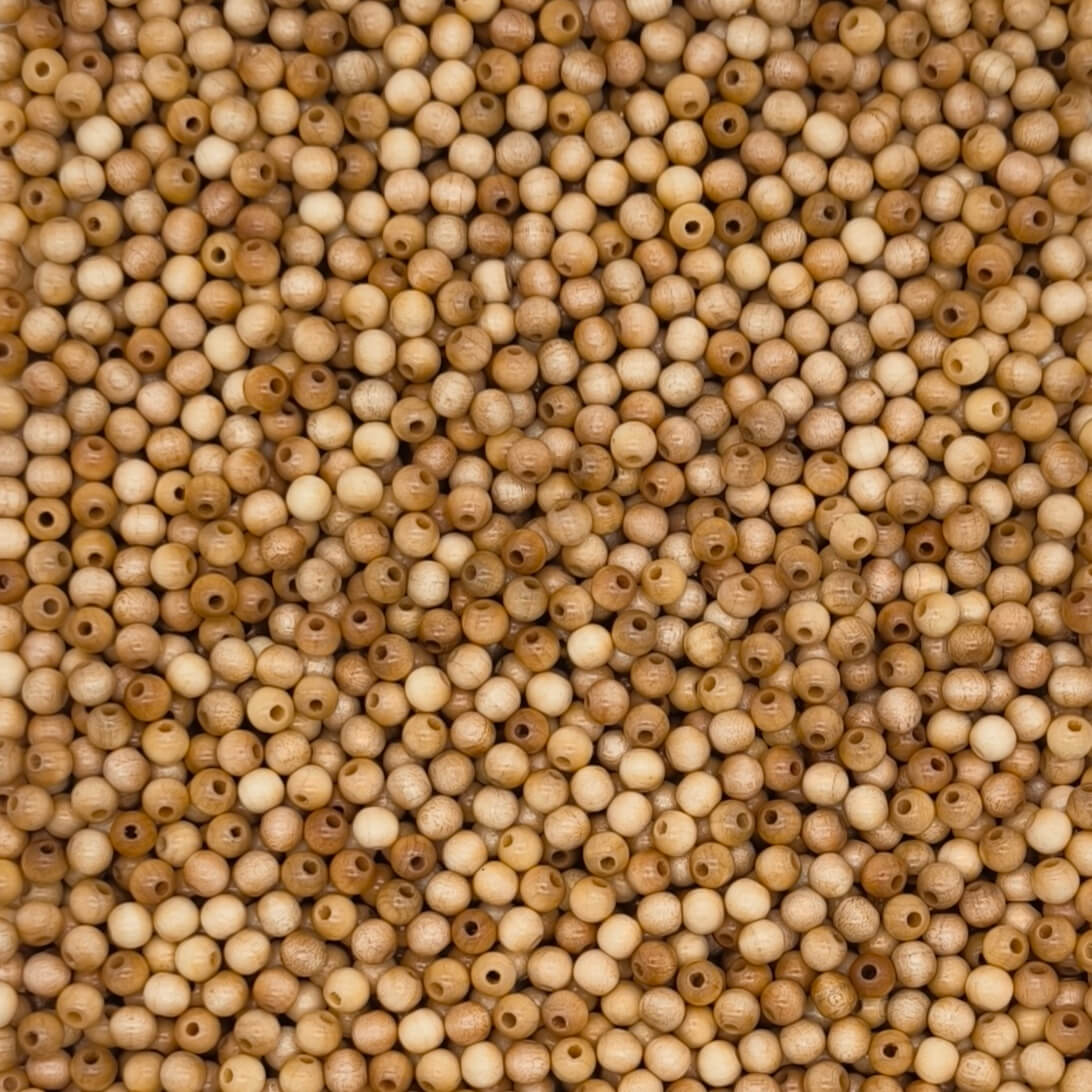 Wooden beads 6mm - 50 pieces