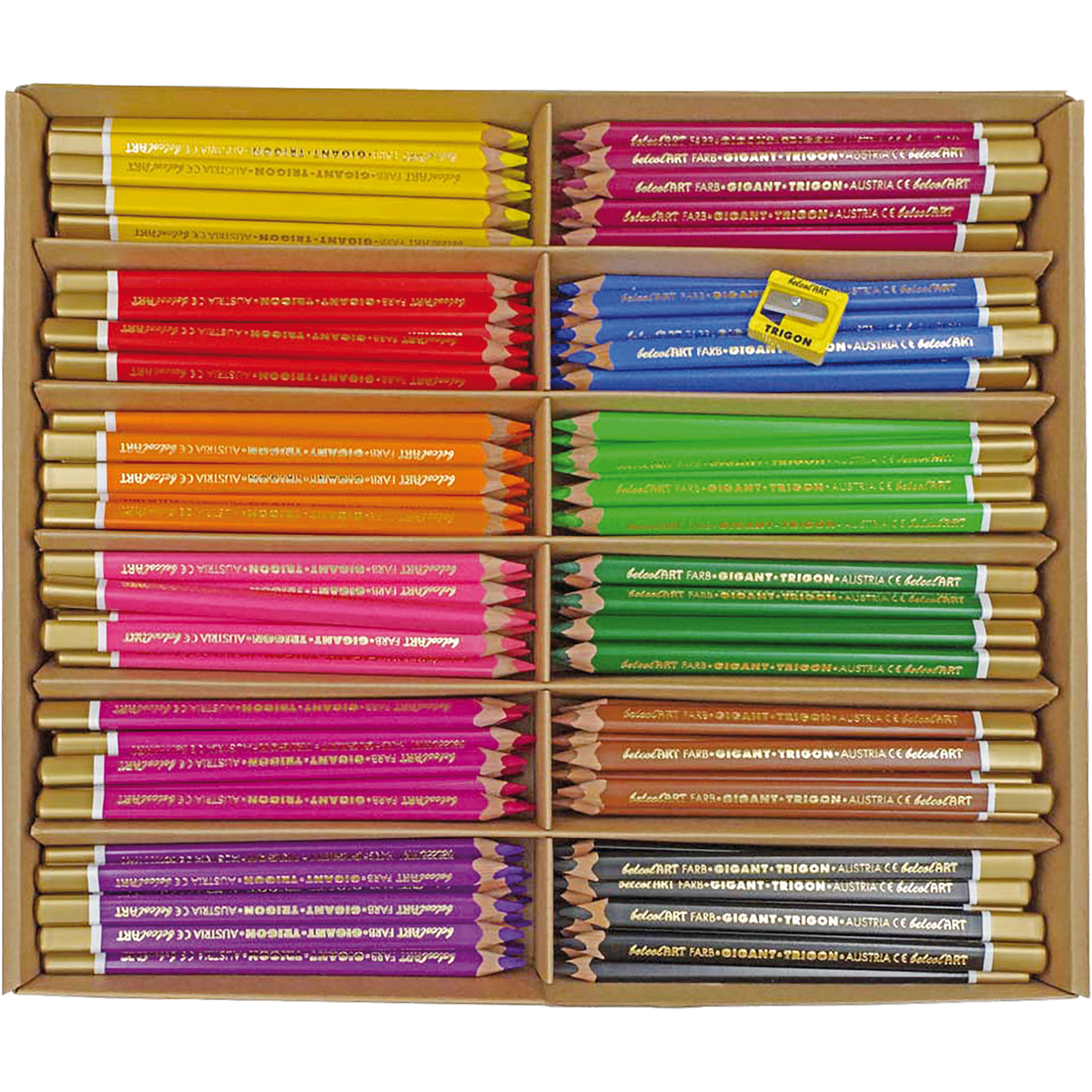 belcolART Trigon Gigant Grundfarben 12 Farben 180 Stifte