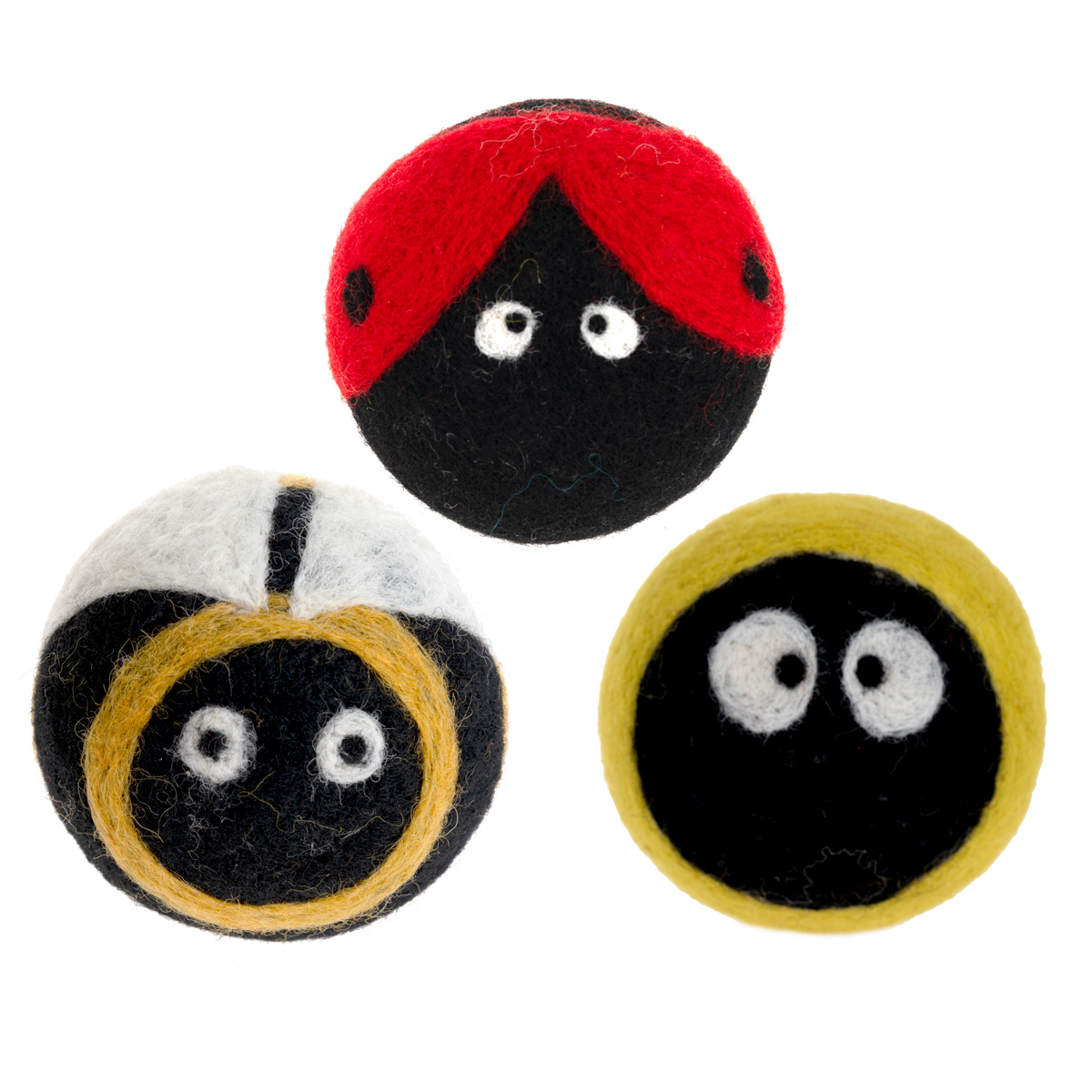 Filzbälle Käferchen 3er Set