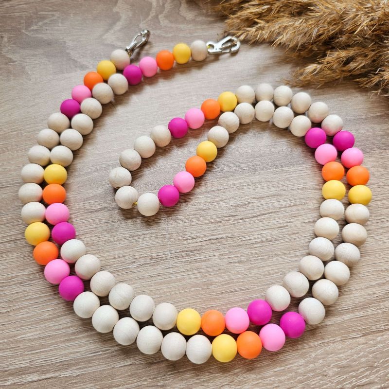 Handykette aus Holzperlen "Sunshine"