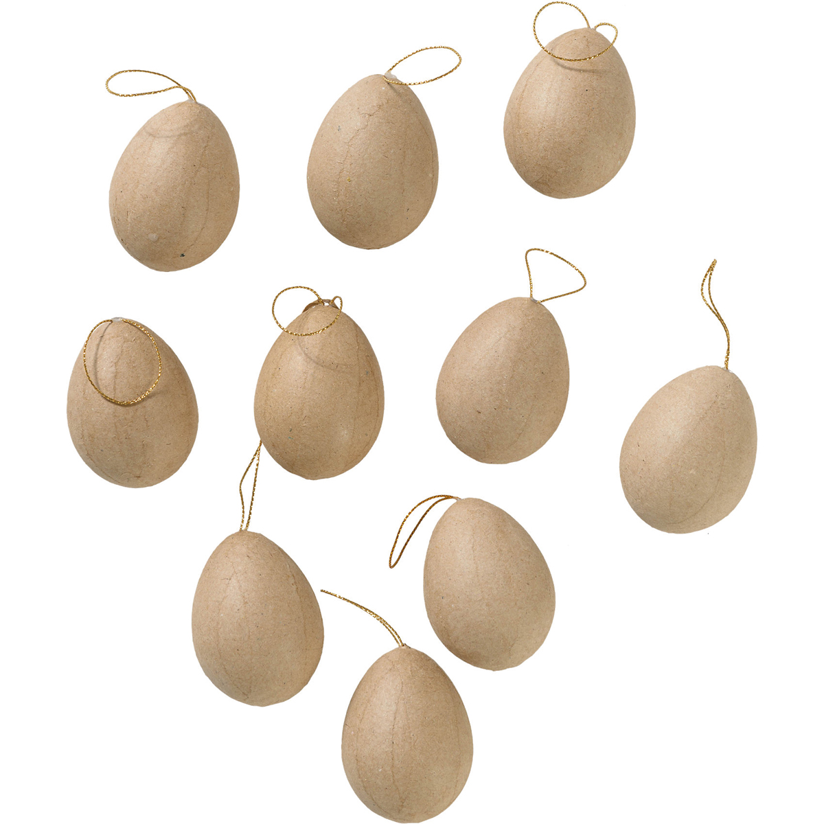 Karton-Eier mit Aufhänger 10er Set