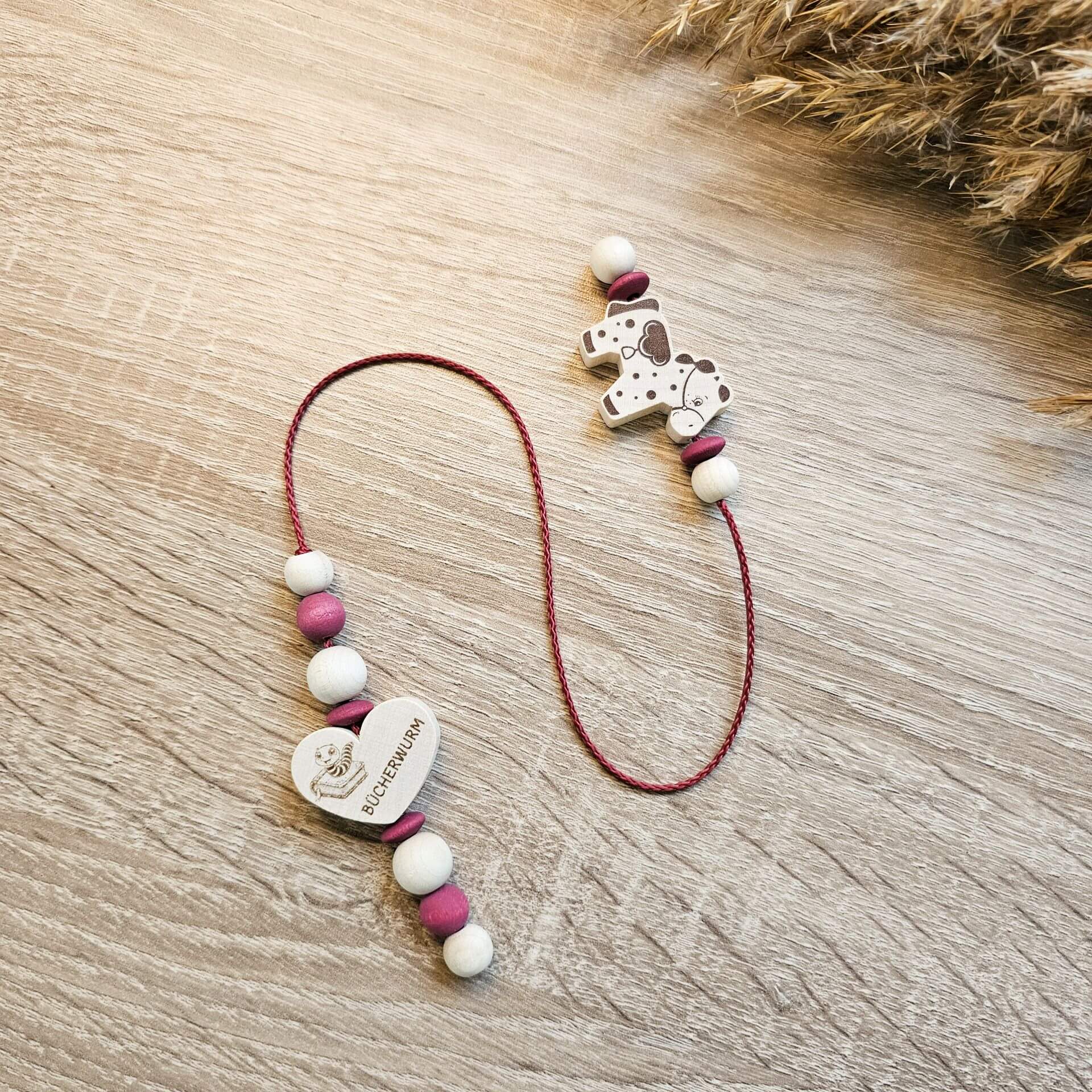 Holzperlen Lesezeichen "Pferd" • Bastelset