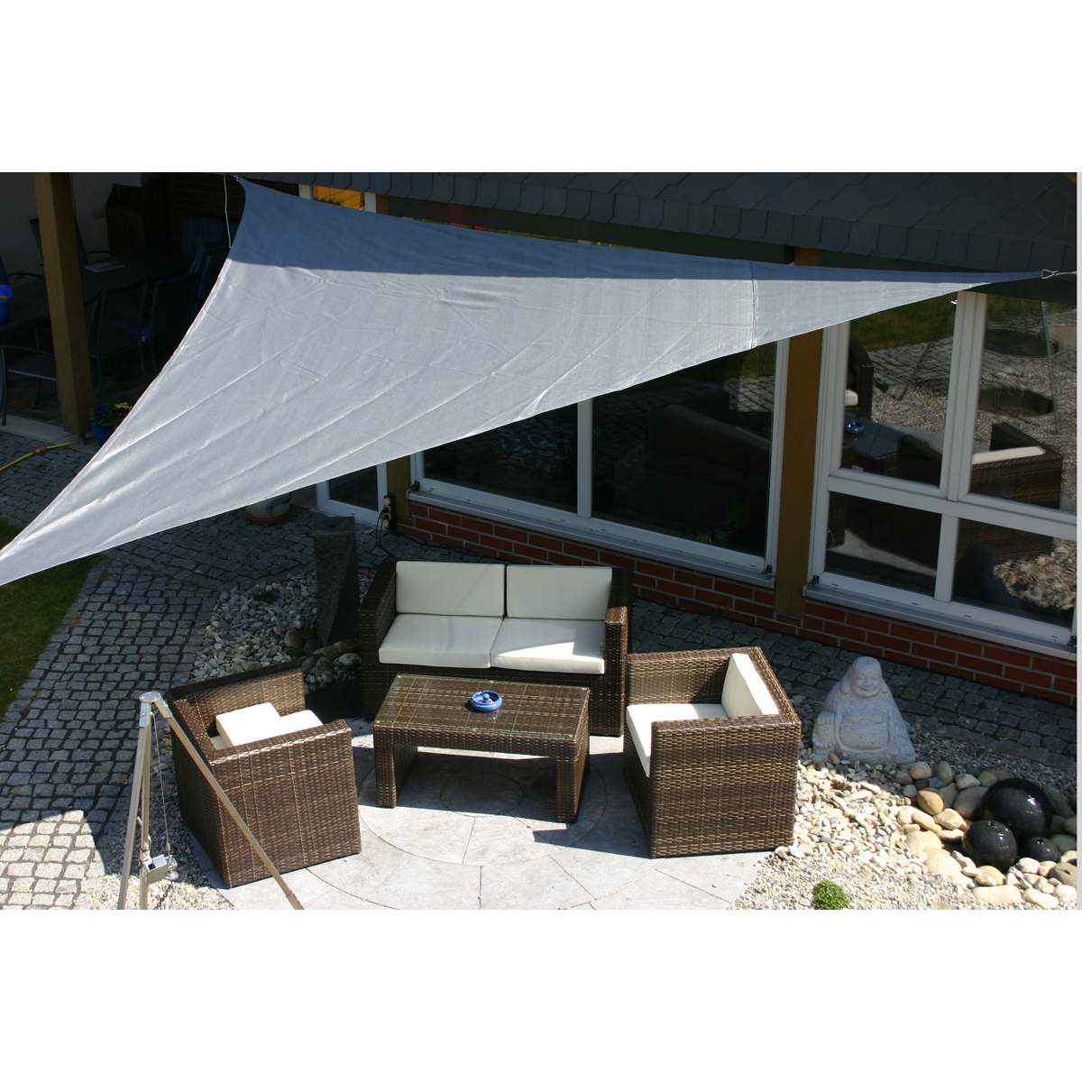 Sonnensegel 3,6 x 3,6 x 3,6 m grau