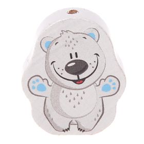 Polar bear motif bead 'baby blue' 34 in stock 