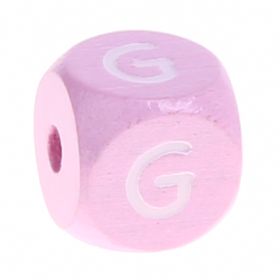 Holzbuchstaben Rosa 10 mm x 10 mm 'G' 842 auf Lager