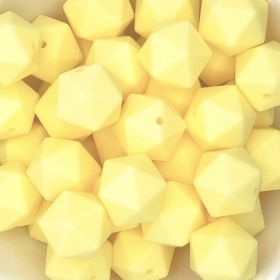 Hexagonperle Silikon 16mm 'pastellgelb' 93 auf Lager