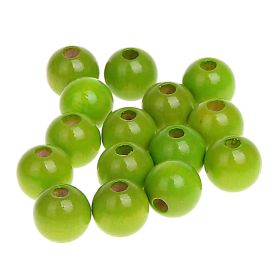 Holzperlen 10mm • 50 Stück 'gelbgrün' 0 auf Lager