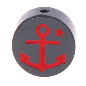 Motivperle Scheibe Glitzeranker 'grau' 300 auf Lager