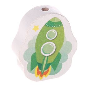 Motivperle Rakete 'grün' 18 auf Lager