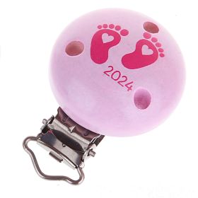 Pacifier clip baby feet 2024 'pink' 0 in stock 