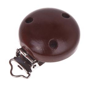 Holzclip / Schnullerclip Ø35mm 'braun' 1168 auf Lager