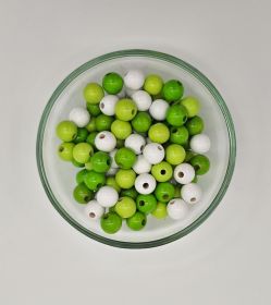 Holzperlen-Mix 10mm • 50 Stück 'Frühlingswiese' 14 auf Lager