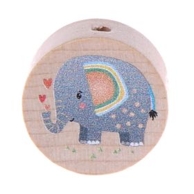 Motivperle Elefant (Scheibe) 'grau' 45 auf Lager