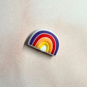 Regenbogen-Motivperle aus Silikon 'rot' 37 auf Lager