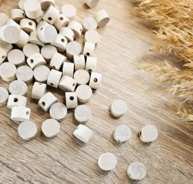 Letter beads disk laser engraving Ø 11 mm 'Empty' 87 in stock 