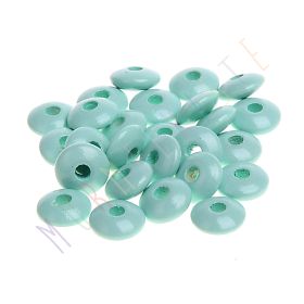 Linsen-Perlen Holzlinsen 10mm • 50 Stück 'mint' 0 auf Lager