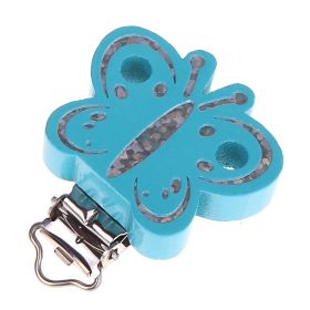 Glitter butterfly clip 'light turquoise' 264 in stock 