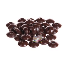 Linsen-Perlen Holzlinsen 10mm • 50 Stück 'braun' 80 auf Lager