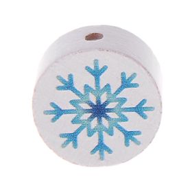Motif bead disc snowflake 'blue' 16 in stock 