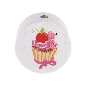Motivperle Scheibe Cupcake 'rosa' 466 auf Lager