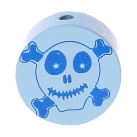 Motivperle Scheibe Happy Skull 'babyblau' 858 auf Lager