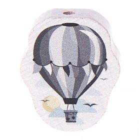 Hot air balloon motif bead 'gray' 15 in stock 