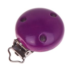 Holzclip / Schnullerclip Ø35mm 'purpur' 1731 auf Lager