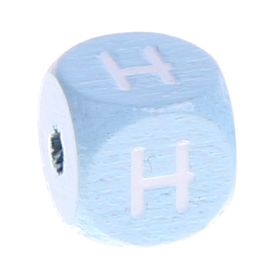 Letter beads baby blue 10x10mm 'H' 473 in stock 