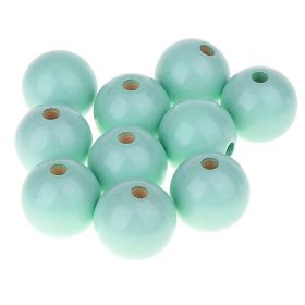 Holzperlen 18mm • 10 Stück 'mint' 128 auf Lager