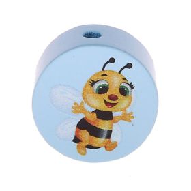 Motivperle Scheibe Biene 'babyblau' 147 auf Lager