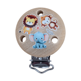 Pacifier clip whale 'raw' 6 in stock 