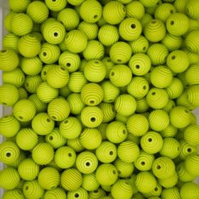 Rillenperlen 18mm • 10 Stück 'lemon' 75 auf Lager