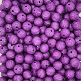 Rillenperlen 18mm • 10 Stück 'purpur' 165 auf Lager