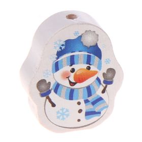 Snowman motif bead 'blue' 51 in stock 