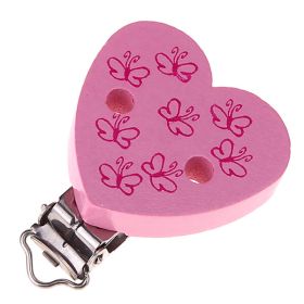 Herzclip Schmetterling 'babyrosa' 157 auf Lager