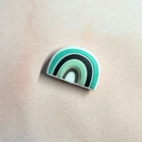 Regenbogen-Motivperle aus Silikon 'türkis' 43 auf Lager