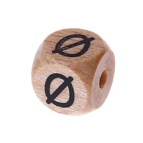 Letter beads letter cube wood embossed 10mm 'Ø' 73 in stock 