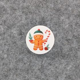 Motivperle Scheibe Lebkuchenmann 'weiß' 39 auf Lager