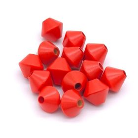Kreiselperlen 12mm • 25 Stück 'rot' 47 auf Lager