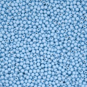 Holzperlen 6mm • 50 Stück 'babyblau' 81 auf Lager