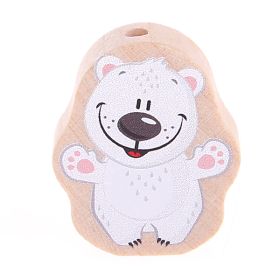 Motif bead polar bear nature 'pink' 23 in stock 
