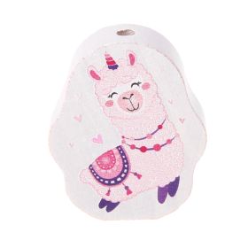 Llama motif bead 'light pink' 9 in stock 