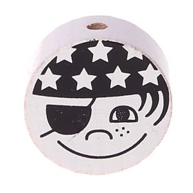 Pirate motif bead disc 'white' 453 in stock 