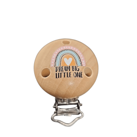 Schnullerclip "dream big little one" 'natur' 6 auf Lager