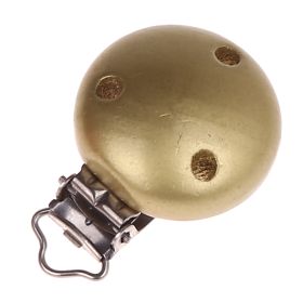Holzclip / Schnullerclip Ø35mm 'gold' 2221 auf Lager